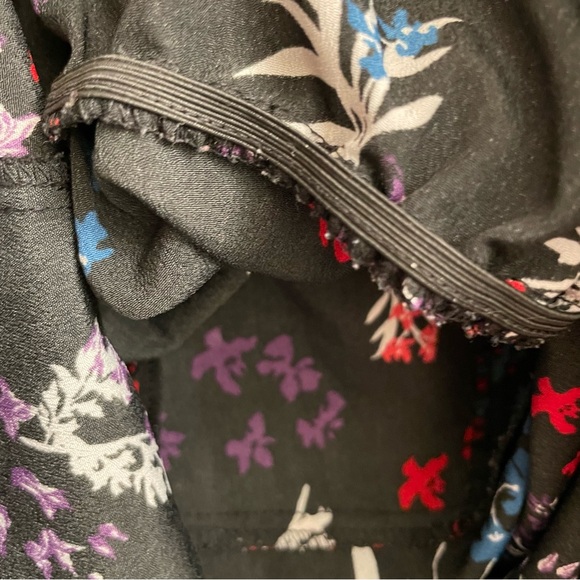 JOE FRESH Women’s Long Sleeve High Neck Multi Coloured Waist Belt Tie Dress (M) - Picture 8 of 12